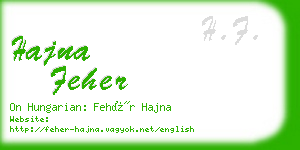 hajna feher business card